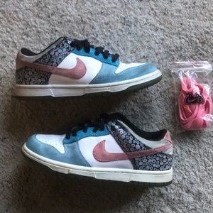 Nike 6.0 Dunk Low Blue/Pink leather/suede Sneakers